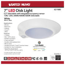 7" LED DISK LIGHT W/ OCC - 62-1680