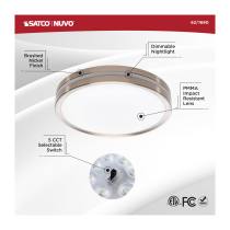 11" SURFACE MOUNT W/NIGHTLIGHT - 62-1690