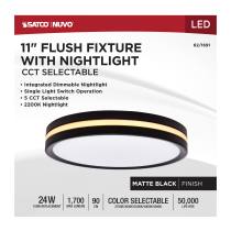 11" SURFACE MOUNT W/NIGHTLIGHT - 62-1691
