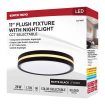 11" SURFACE MOUNT W/NIGHTLIGHT - 62-1691