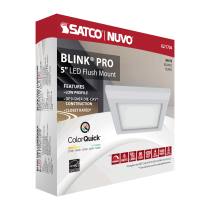 BLINK 9W LED 5" SQ WHITE - 62-1704
