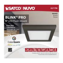 BLINK 9W LED 5" SQ BRONZE - 62-1706