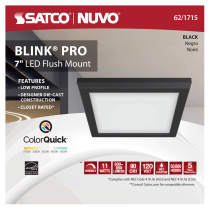 BLINK 11W LED 7" SQ BLACK - 62-1715