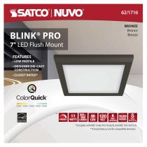 BLINK 11W LED 7" SQ BRONZE - 62-1716