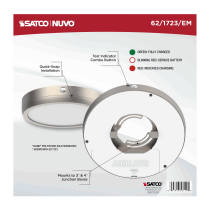 9" SQ BLINK PRO EM BATT BACKUP - 62-1723-EM