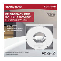 9" SQ BLINK PRO EM BATT BACKUP - 62-1724-EM