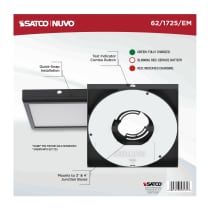 9" SQ BLINK PRO EM BATT BACKUP - 62-1725-EM