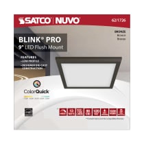 BLINK 13W LED 9" SQ BRONZE - 62-1726