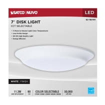 7" LED DISK LIGHT WHITE FINISH - 62-1801R1
