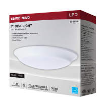 7" LED DISK LIGHT WHITE FINISH - 62-1801R1