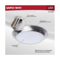 7" LED DISK LIGHT BN FINISH - 62-1802R1