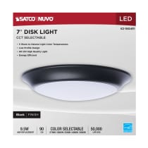 7" LED DISK LIGHT BLACK FINISH - 62-1804R1