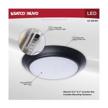 7" LED DISK LIGHT BLACK FINISH - 62-1804R1