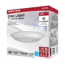 7" LED 8W DISK LIGHT WHITE - 62-1805