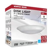 7" LED 8W DISK LIGHT WHITE - 62-1805