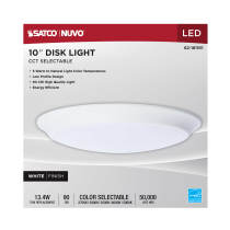 10" LED DISK LIGHT WHITE FIN - 62-1811R1