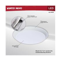 10" LED DISK LIGHT WHITE FIN - 62-1811R1