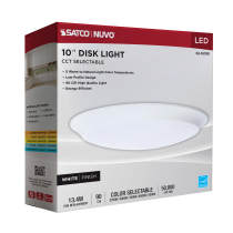 10" LED DISK LIGHT WHITE FIN - 62-1811R1