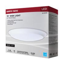 10" LED DISK LIGHT WHITE FIN - 62-1811R1