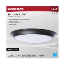 10" LED DISK LIGHT BRONZE FIN - 62-1813R1