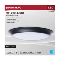 10" LED DISK LIGHT BLACK FIN - 62-1814R1