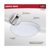 10" LED 9.8W DISK LIGHT WHITE - 62-1815R1