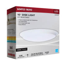 10" LED 9.8W DISK LIGHT WHITE - 62-1815R1