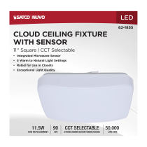 11" SQUARE LED CLOUD W/SENSOR - 62-1855