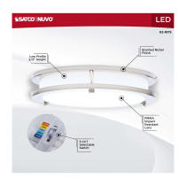 LED GLAMOUR BN 10" FLUSH - 62-1875