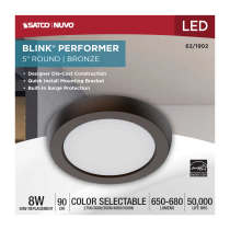 BLINK 8W LED 5" ROUND BRONZE - 62-1902
