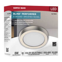 BLINK 8W LED 5" ROUND BR. NICK - 62-1903