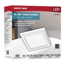 BLINK 8W LED 5" SQUARE WHITE - 62-1904