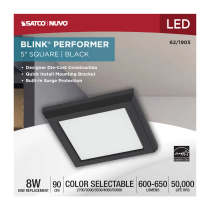 BLINK 8W LED 5" SQUARE BLACK - 62-1905