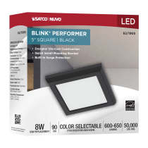 BLINK 8W LED 5" SQUARE BLACK - 62-1905