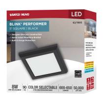 BLINK 8W LED 5" SQUARE BLACK - 62-1905