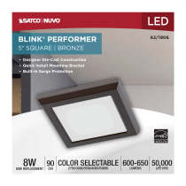 BLINK 8W LED 5" SQUARE BRONZE - 62-1906
