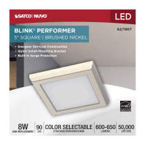 BLINK 8W LED 5" SQ BR. NICKEL - 62-1907