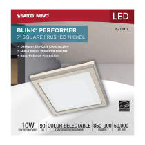 BLINK 10W LED 7" SQ BR. NICKEL - 62-1917