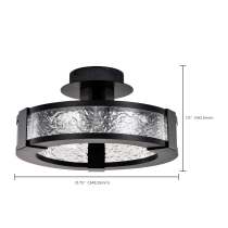 DARROW 13" LED SEMI FLUSH - 62-2001
