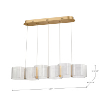 KENZO LED 6 LT ISLAND PENDANT - 62-2405