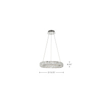 ASHER 15" ROUND CRYSTAL PENDAN - 62-2441