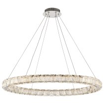 ASHER 36" ROUND CRYSTAL PENDAN - 62-2442