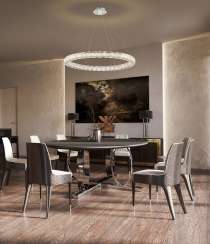 ASHER 36" ROUND CRYSTAL PENDAN - 62-2442