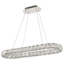 ASHER 36" OVAL CRYSTAL PENDANT - 62-2443