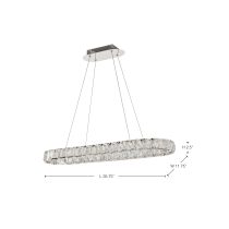 ASHER 36" OVAL CRYSTAL PENDANT - 62-2443