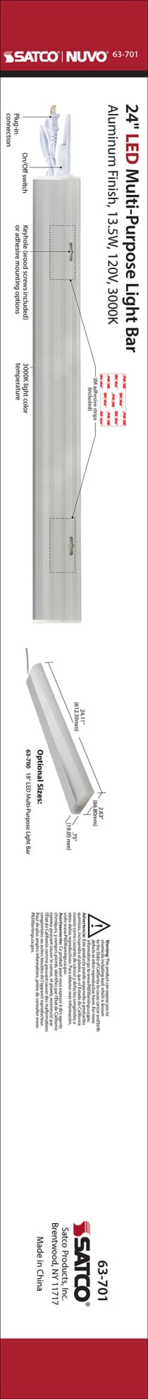 UNDER CAB LIGHT BAR LED 24" - 63-701