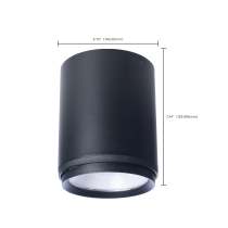 LED CYLINDER FLUSH BLACK - 65-1051