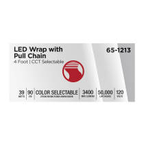 4FT 39W LED WRAP W/PULL CHAIN - 65-1213