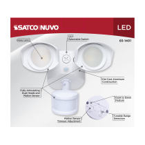 LED 2 SQUARE HEAD SECURITY LGT - 65-1401