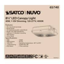 40W LED CANOPY FIXTURE 8.5" - 65-140